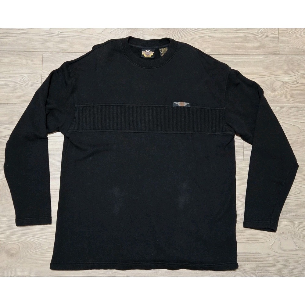 Vintage Harley Davidson Motorcycles Biker Sweatshirt Black Large‎ Milwaukee WI